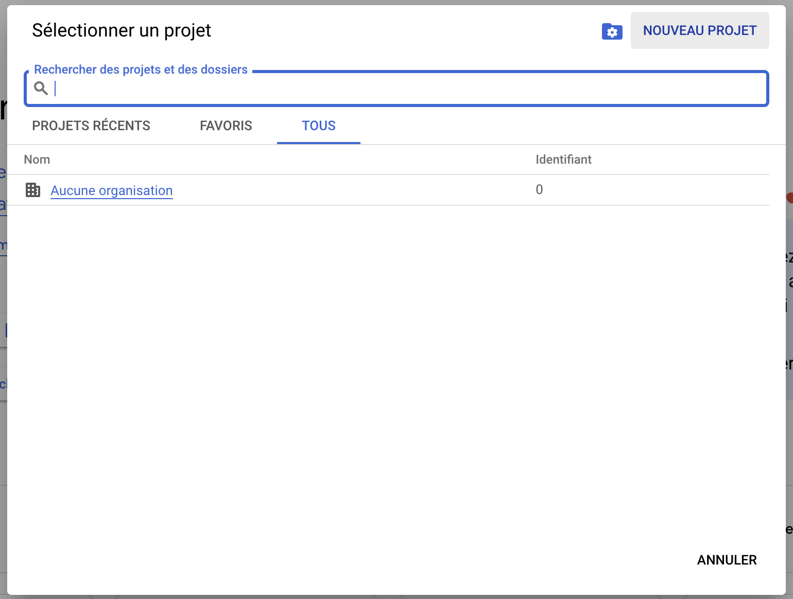 Création d’un projet Google Cloud pour reCAPTCHA